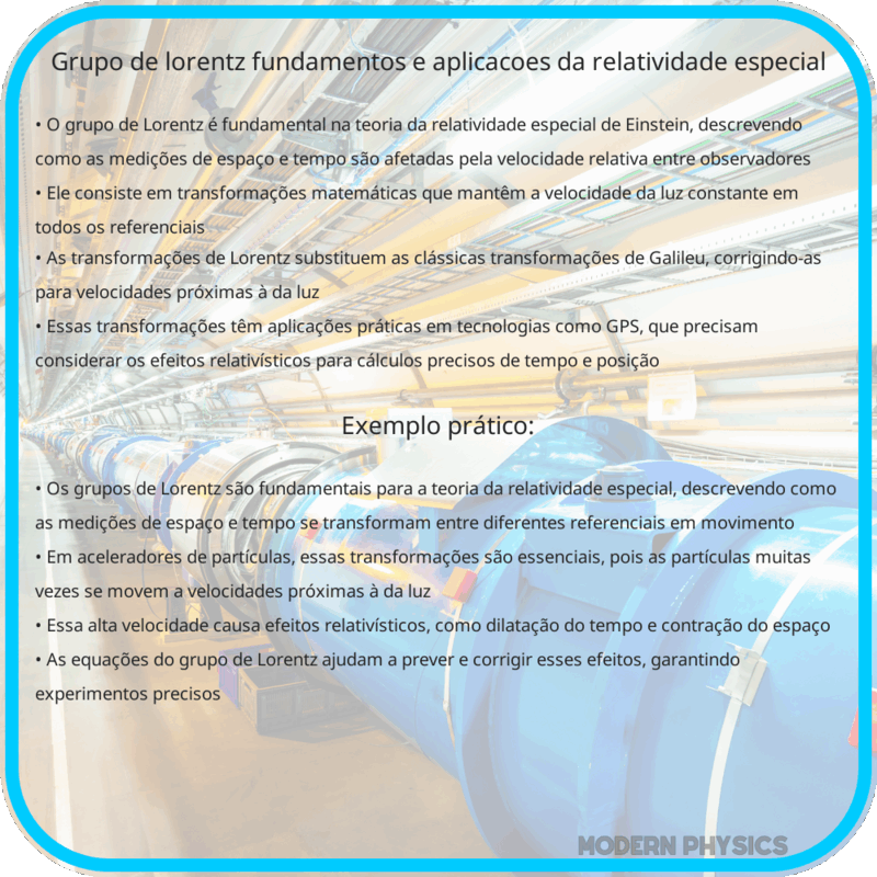 Grupo de Lorentz | Fundamentos e Aplicações da Relatividade Especial