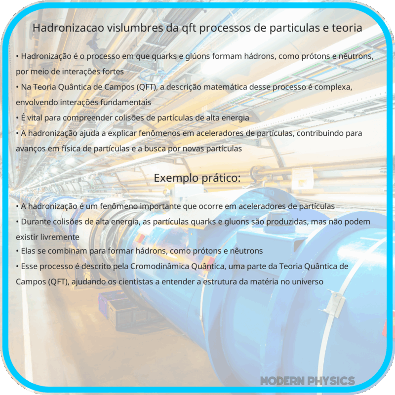 Hadronização: Vislumbres da QFT, Processos de Partículas e Teoria