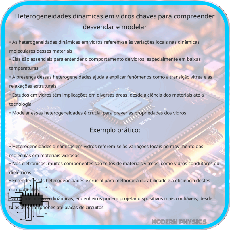Heterogeneidades Dinâmicas em Vidros | Chaves para Compreender, Desvendar e Modelar