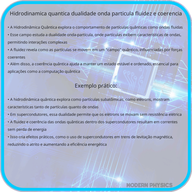 Hidrodinâmica Quântica: Dualidade Onda-Partícula, Fluidez e Coerência
