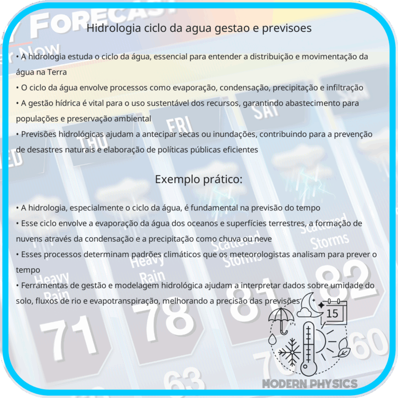 Hidrologia | Ciclo da Água, Gestão e Previsões