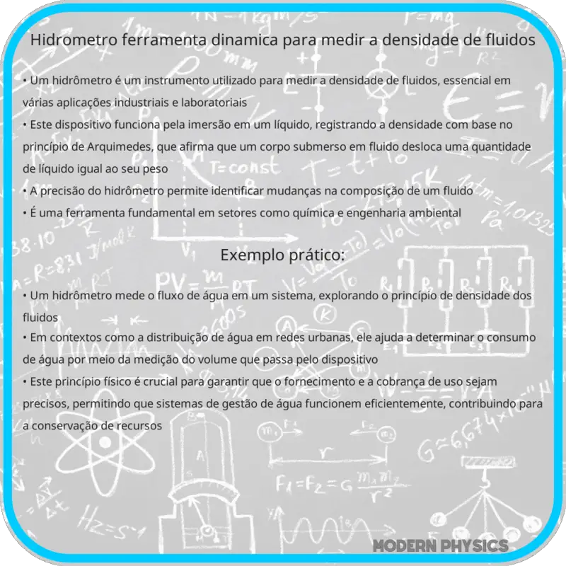 Hidrômetro | Ferramenta Dinâmica para Medir a Densidade de Fluidos