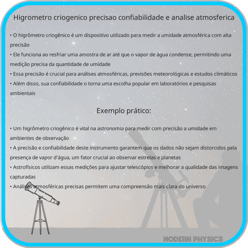 Higrômetro Criogênico | Precisão, Confiabilidade e Análise Atmosférica