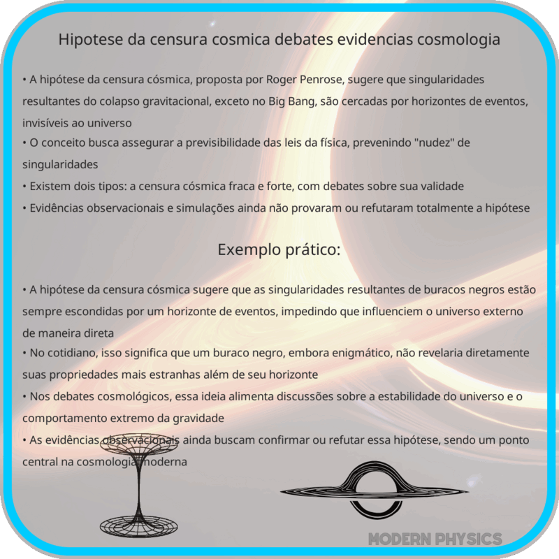 Hipótese da Censura Cósmica | Debates, Evidências & Cosmologia