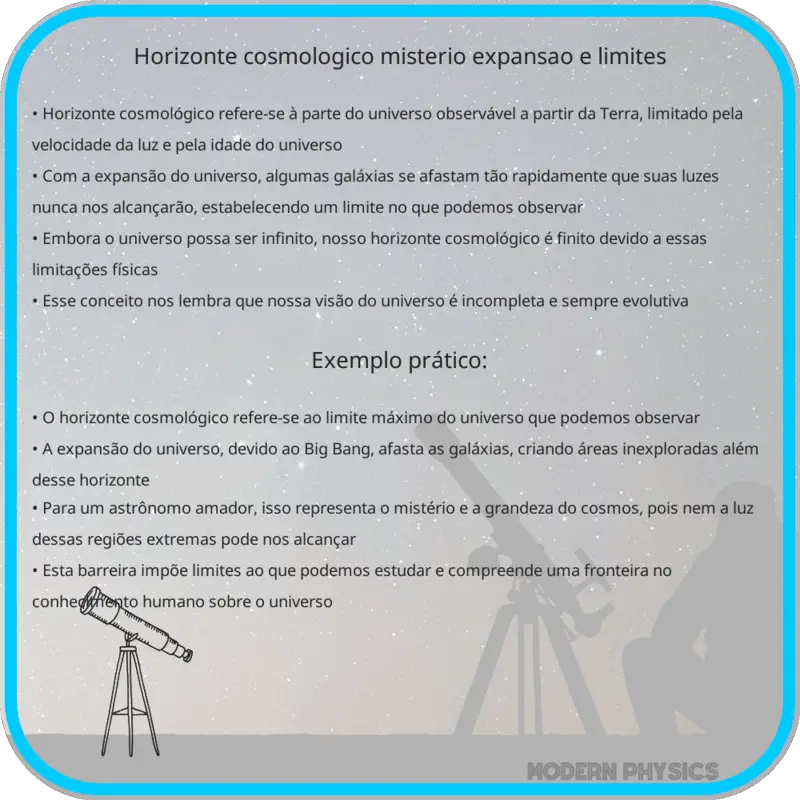 Horizonte Cosmológico | Mistério, Expansão e Limites