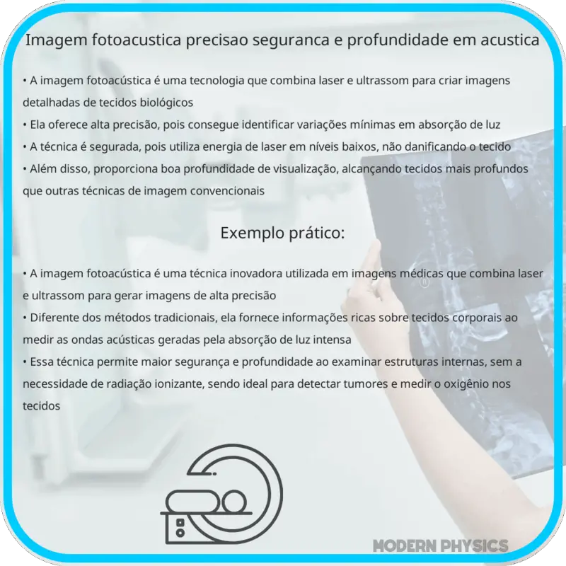 Imagem Fotoacústica | Precisão, Segurança e Profundidade em Acústica