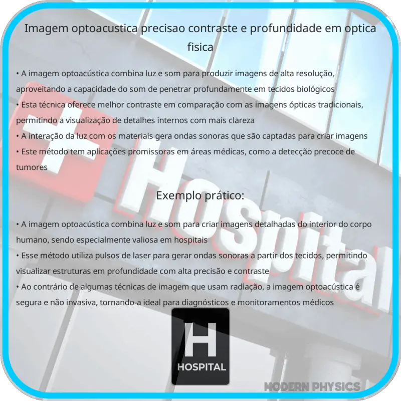 Imagem Optoacústica: Precisão, Contraste e Profundidade em Óptica Física