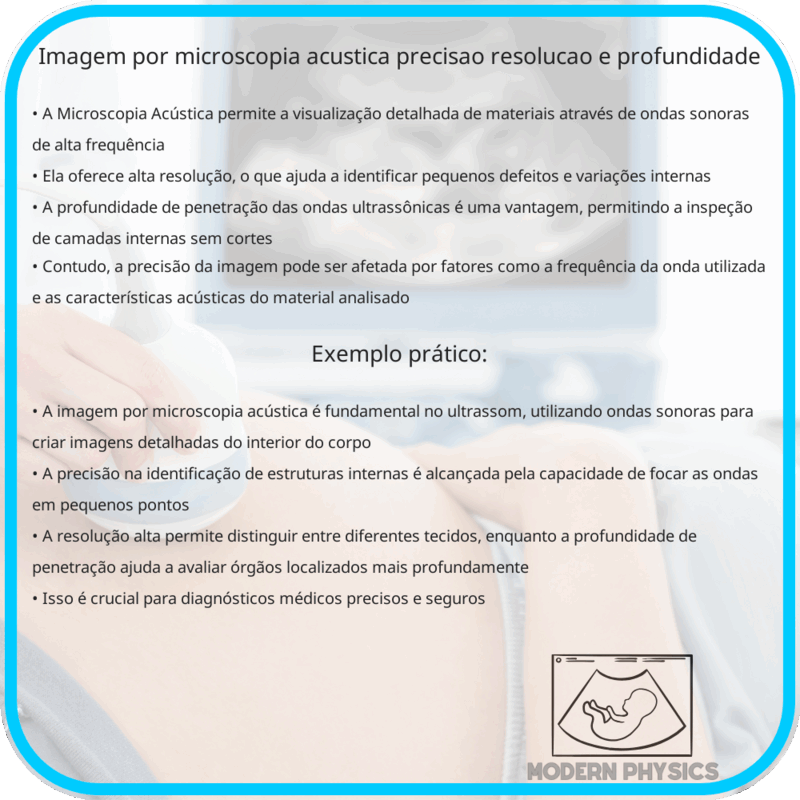 Imagem por Microscopia Acústica: Precisão, Resolução e Profundidade