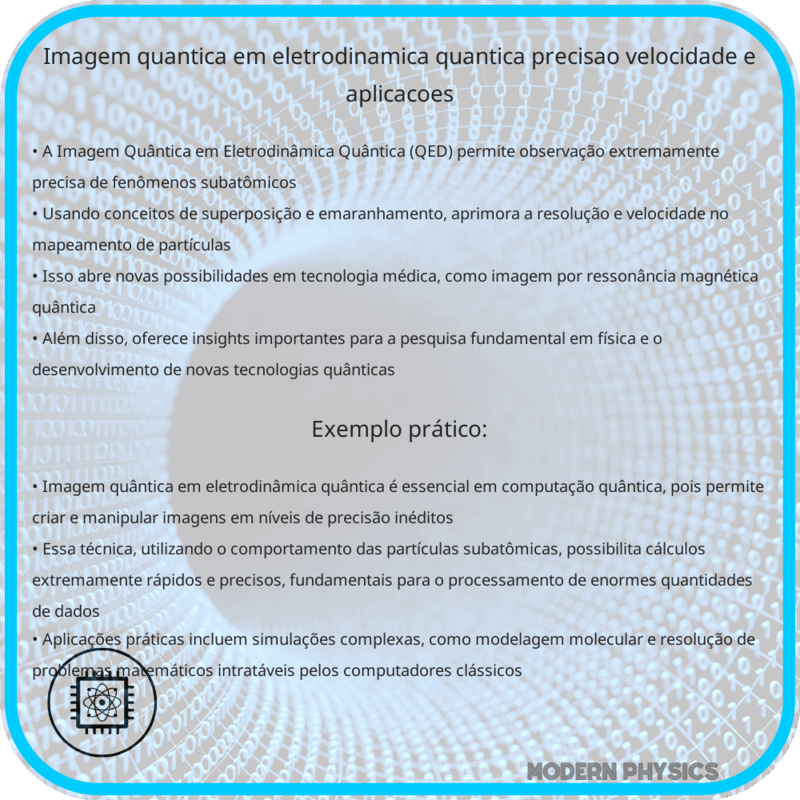 Imagem Quântica em Eletrodinâmica Quântica: Precisão, Velocidade e Aplicações
