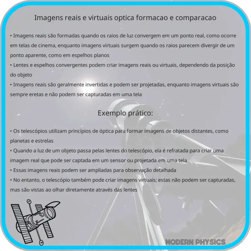 Imagens Reais e Virtuais | Óptica, Formação e Comparação