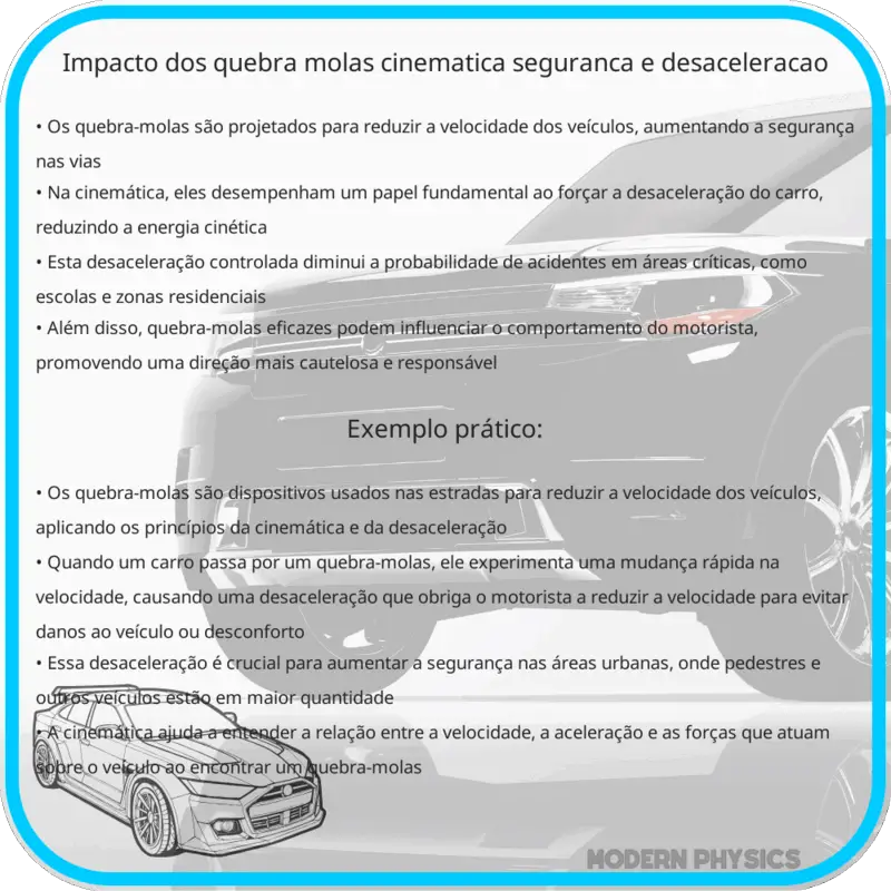 Impacto dos Quebra-Molas | Cinemática, Segurança e Desaceleração