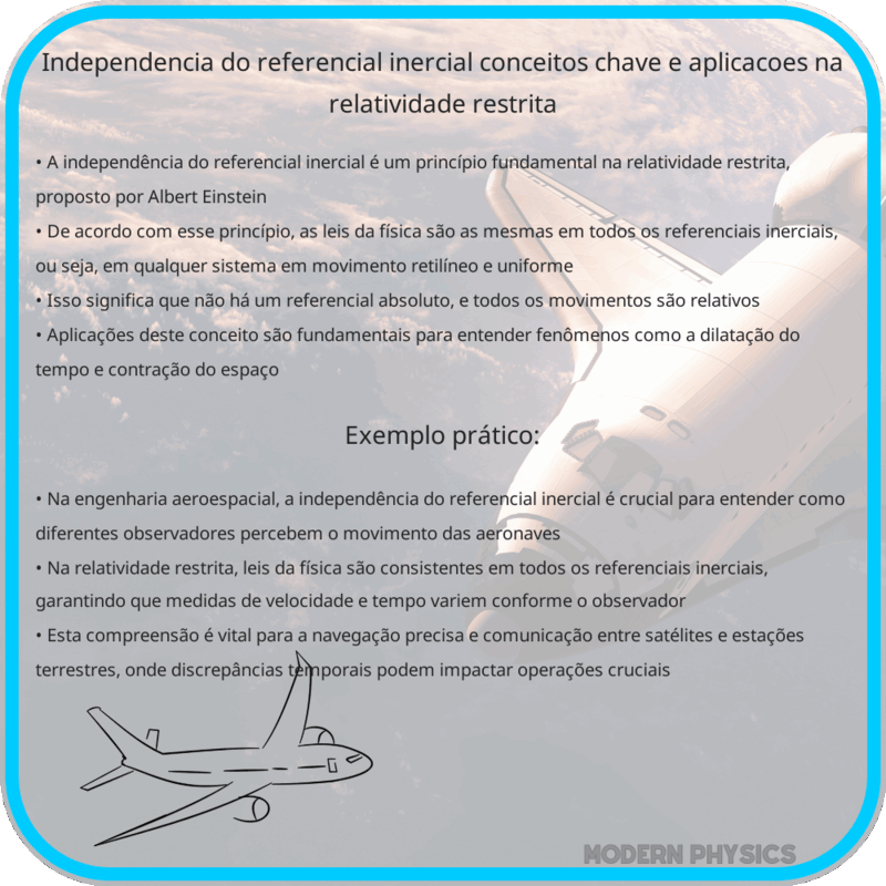 Independência do Referencial Inercial | Conceitos-Chave e Aplicações na Relatividade Restrita