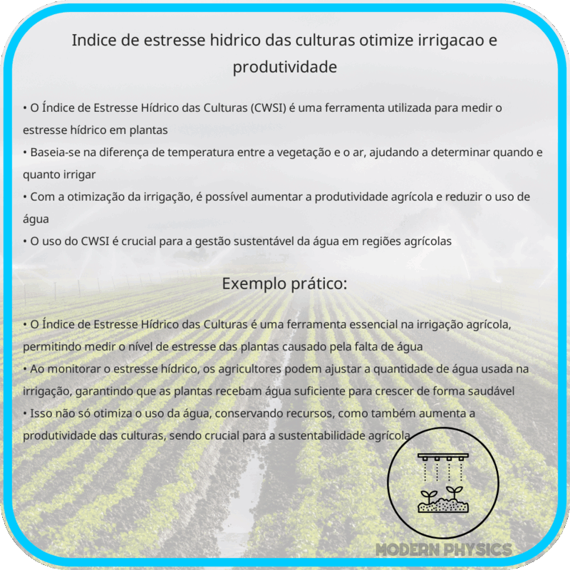 Índice de Estresse Hídrico das Culturas: Otimize Irrigação e Produtividade