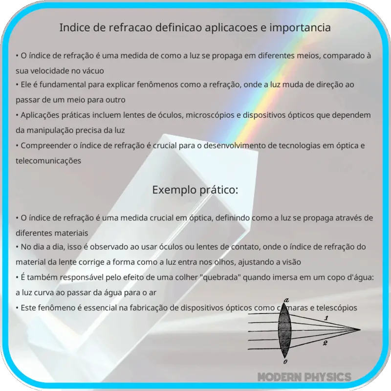 Índice de Refração | Definição, Aplicações e Importância