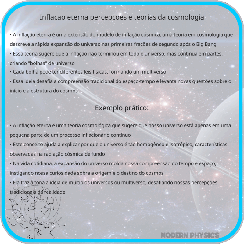 Inflação Eterna | Percepções e Teorias da Cosmologia