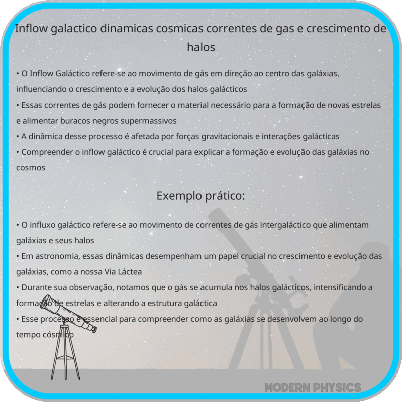 Inflow Galáctico: Dinâmicas Cósmicas, Correntes de Gás e Crescimento de Halos