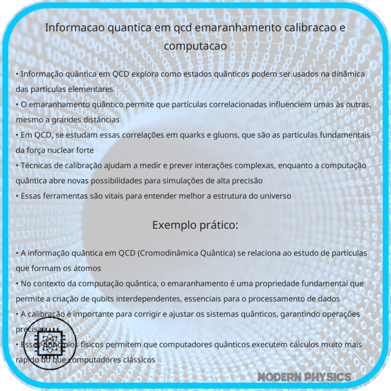 Informação Quântica em QCD: Emaranhamento, Calibração e Computação