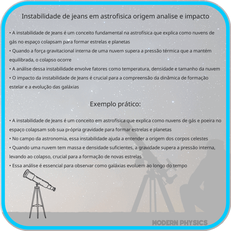 Instabilidade de Jeans em Astrofísica | Origem, Análise e Impacto