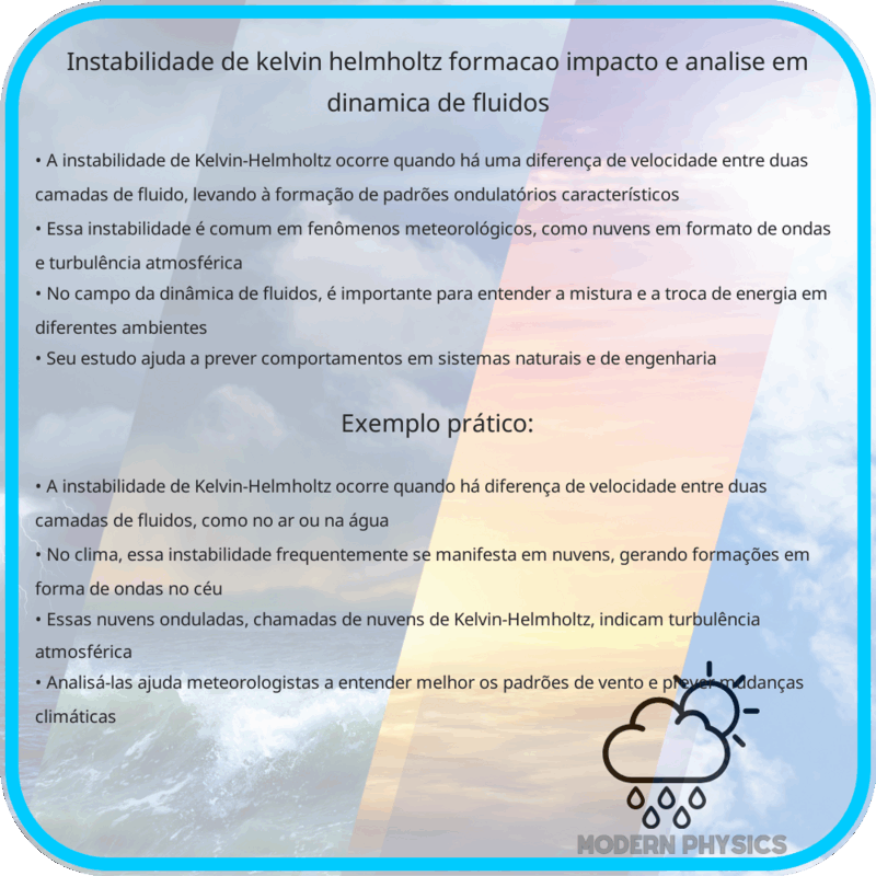 Instabilidade de Kelvin-Helmholtz | Formação, Impacto e Análise em Dinâmica de Fluidos