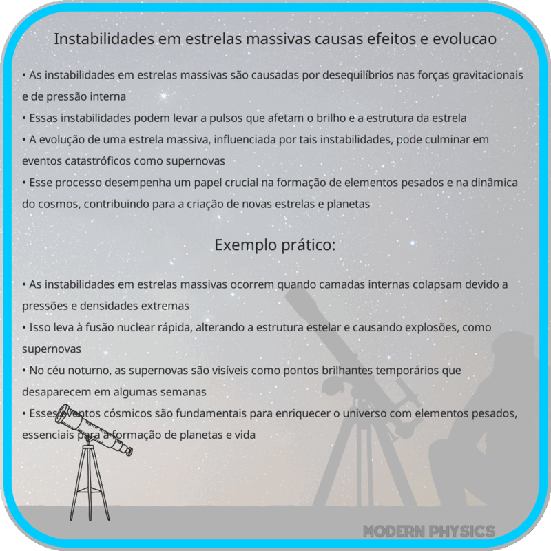 Instabilidades em Estrelas Massivas | Causas, Efeitos e Evolução