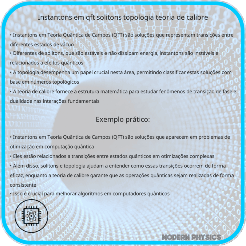 Instantons em QFT | Solitons, Topologia & Teoria de Calibre