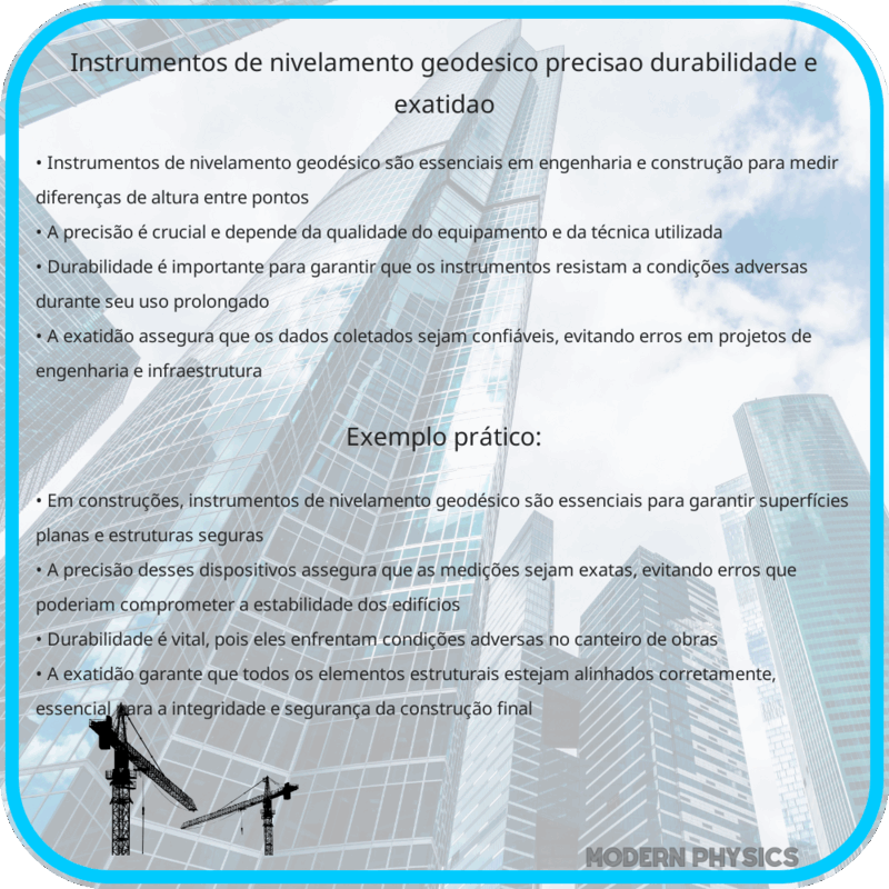 Instrumentos de Nivelamento Geodésico | Precisão, Durabilidade e Exatidão