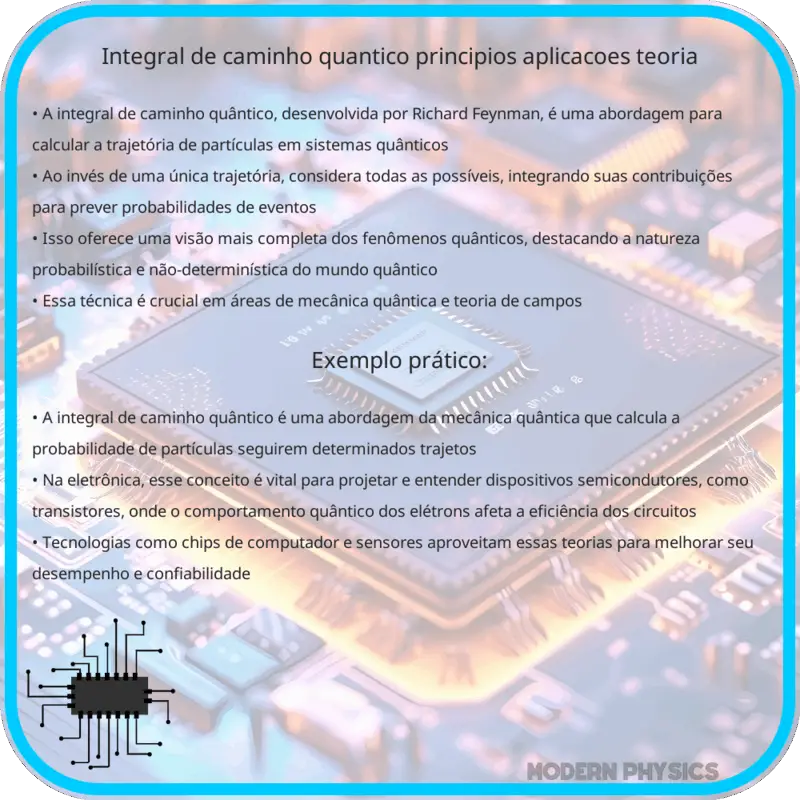 Integral de Caminho Quântico | Princípios, Aplicações & Teoria