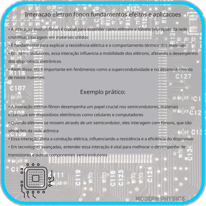 Interação Elétron-Fônon: Fundamentos, Efeitos e Aplicações