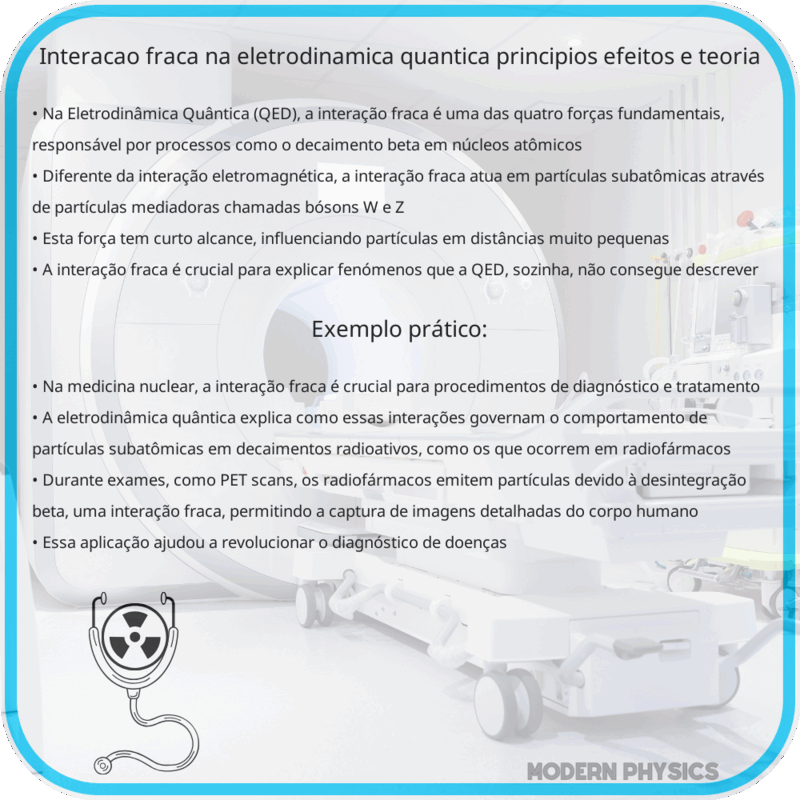 Interação Fraca na Eletrodinâmica Quântica | Princípios, Efeitos e Teoria