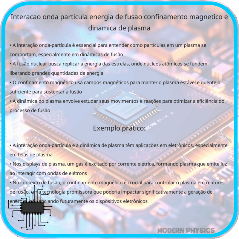 Interação Onda-Partícula | Energia de Fusão, Confinamento Magnético e Dinâmica de Plasma