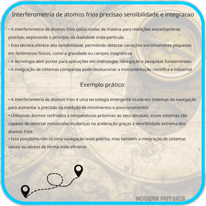 Interferometria de Átomos Frios | Precisão, Sensibilidade e Integração