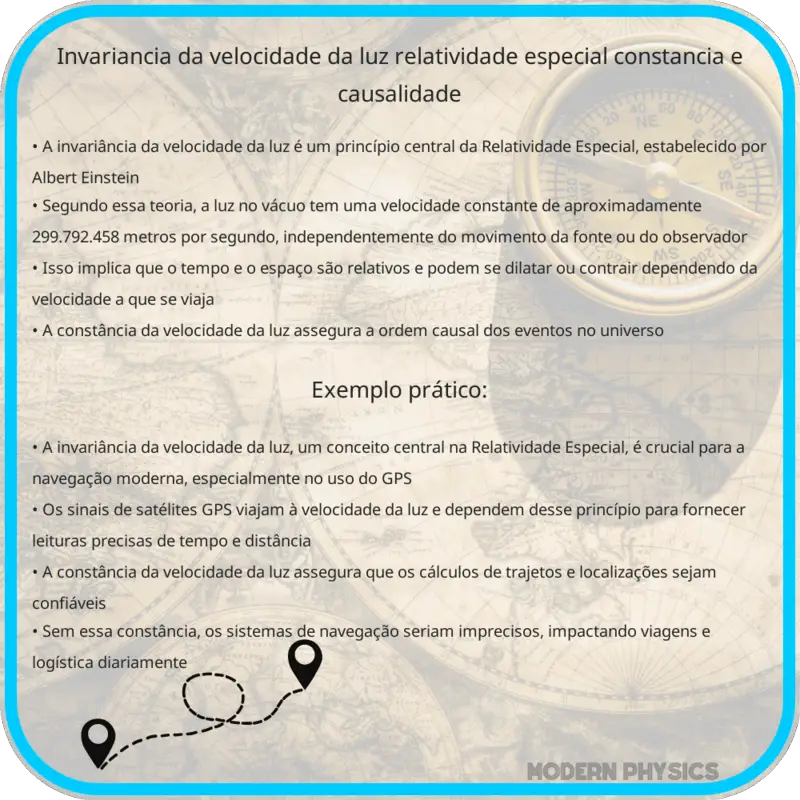 Invariância da Velocidade da Luz | Relatividade Especial, Constância e Causalidade