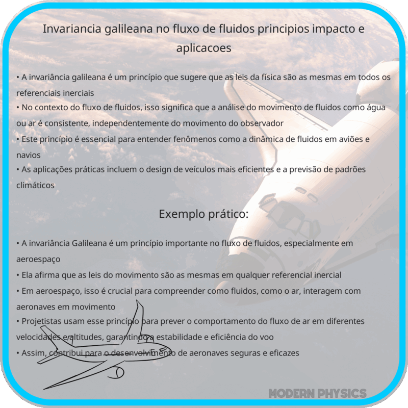 Invariância Galileana no Fluxo de Fluidos | Princípios, Impacto e Aplicações