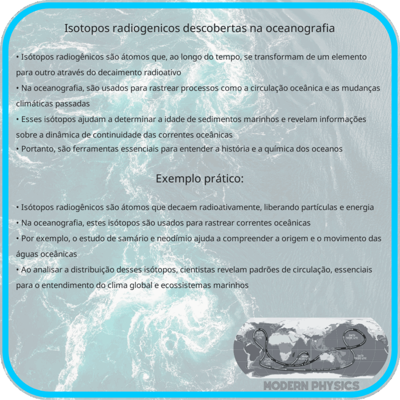 Isótopos Radiogênicos | Descobertas na Oceanografia