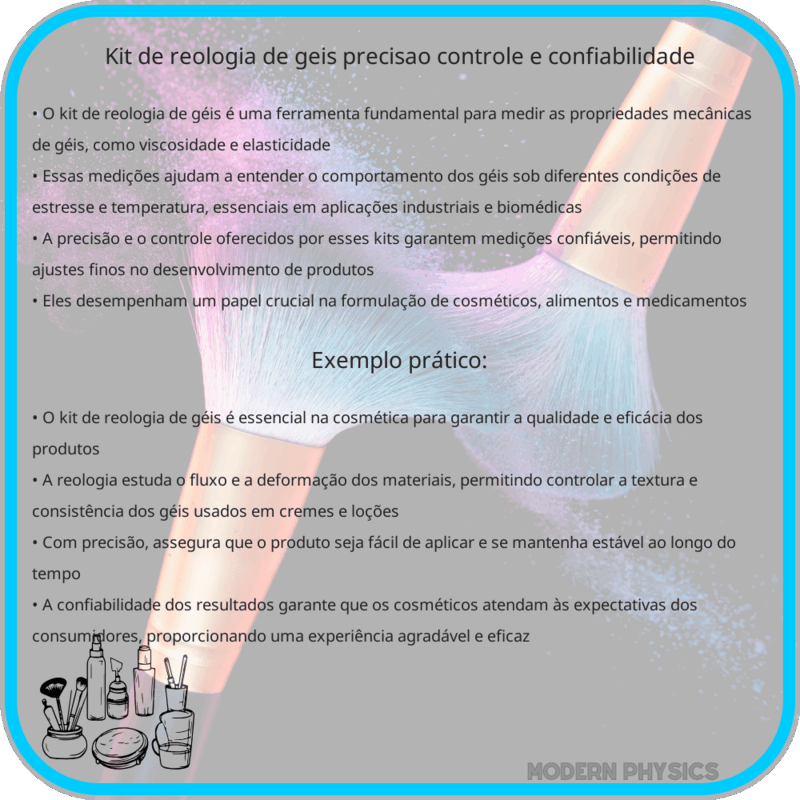 Kit de Reologia de Géis | Precisão, Controle e Confiabilidade