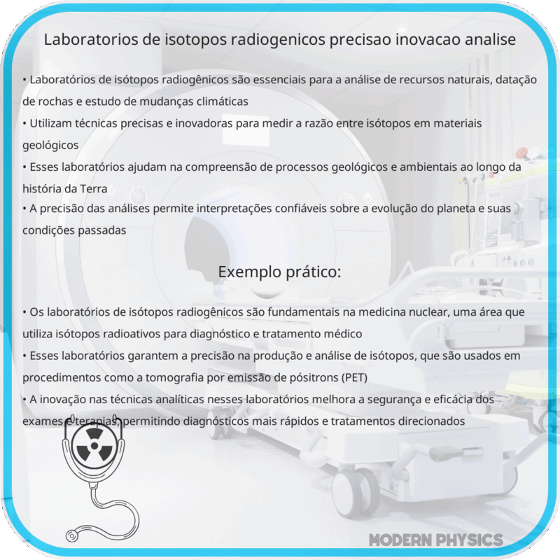 Laboratórios de Isótopos Radiogênicos | Precisão, Inovação & Análise