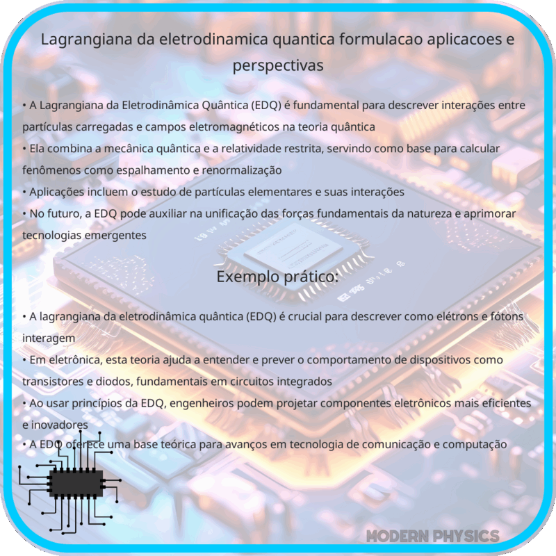 Lagrangiana da Eletrodinâmica Quântica | Formulação, Aplicações e Perspectivas