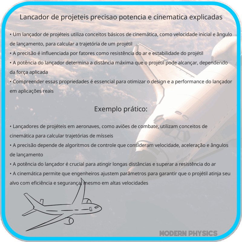 Lançador de Projetéis: Precisão, Potência e Cinemática Explicadas