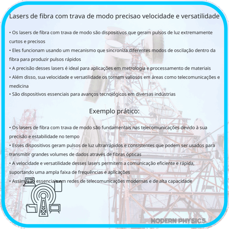 Lasers de Fibra com Trava de Modo | Precisão, Velocidade e Versatilidade