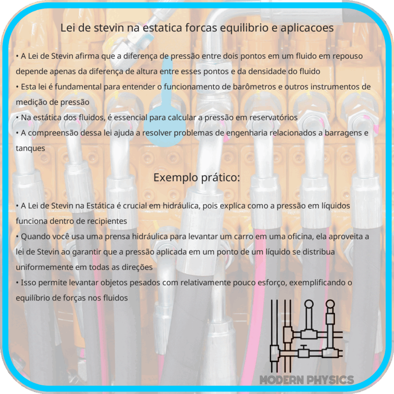 Lei de Stevin na Estática | Forças, Equilíbrio e Aplicações