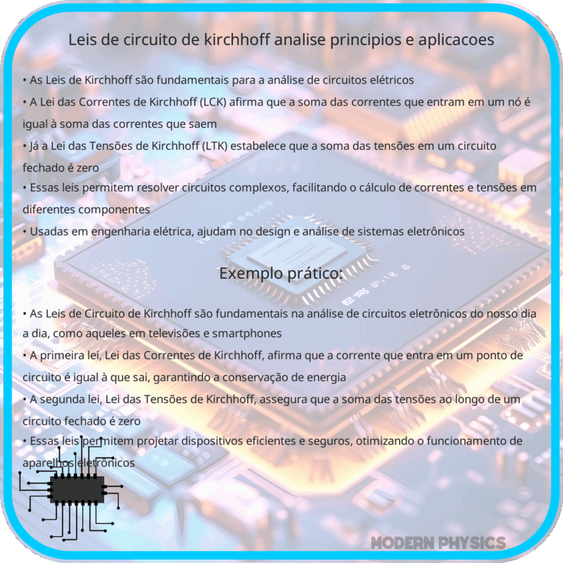Leis de Circuito de Kirchhoff | Análise, Princípios e Aplicações