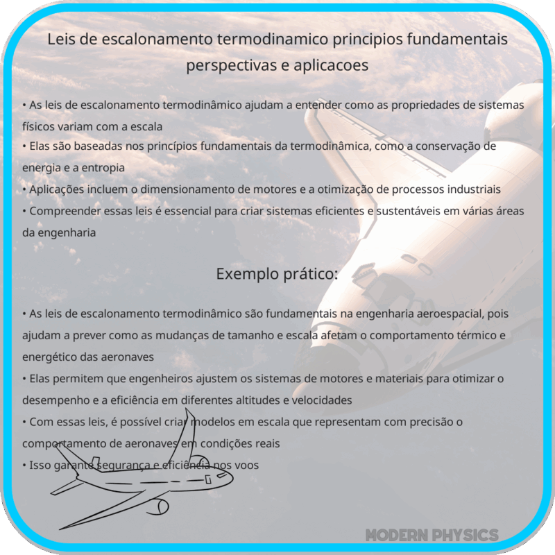 Leis de Escalonamento Termodinâmico | Princípios Fundamentais, Perspectivas e Aplicações