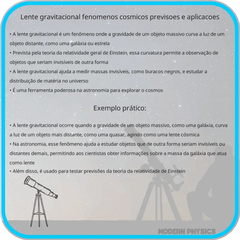 Lente Gravitacional | Fenômenos Cósmicos, Previsões e Aplicações
