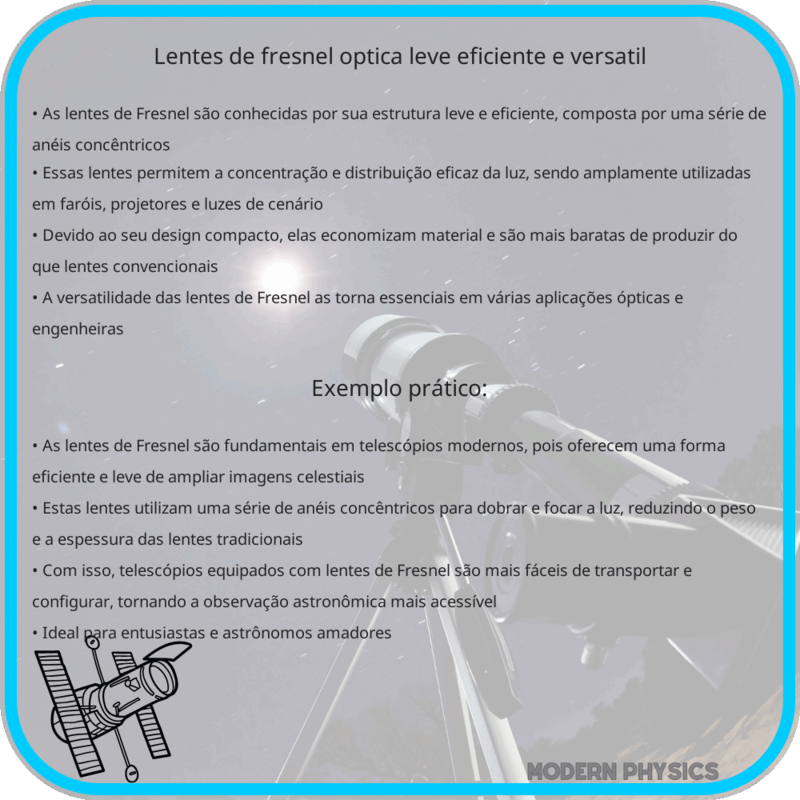Lentes de Fresnel | Óptica Leve, Eficiente e Versátil