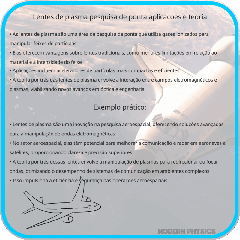 Lentes de Plasma | Pesquisa de Ponta, Aplicações e Teoria