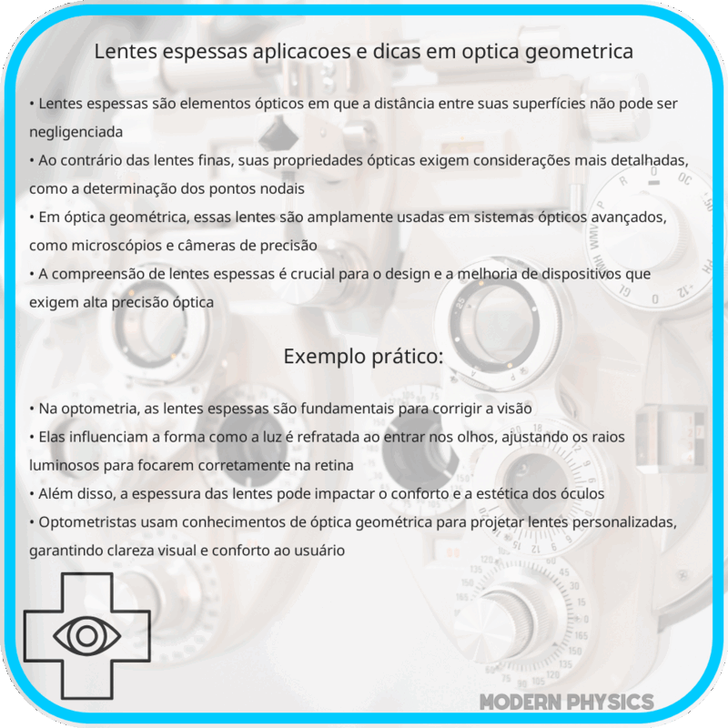 Lentes Espessas | Aplicações e Dicas em Óptica Geométrica