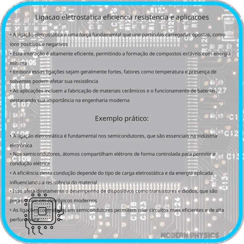 Ligação Eletrostática: Eficiência, Resistência e Aplicações