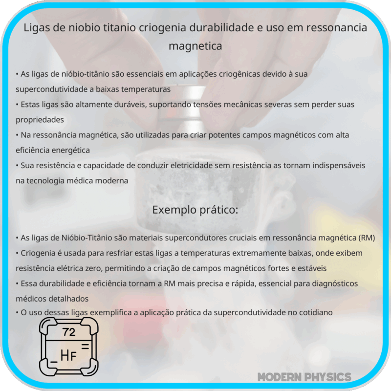 Ligas de Nióbio-Titânio | Criogenia, Durabilidade e Uso em Ressonância Magnética