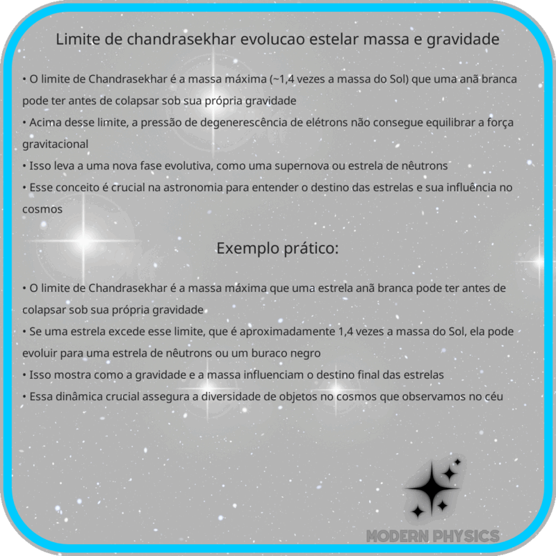 Limite de Chandrasekhar | Evolução Estelar, Massa e Gravidade