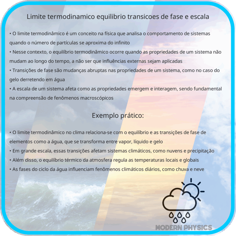 Limite Termodinâmico | Equilíbrio, Transições de Fase e Escala